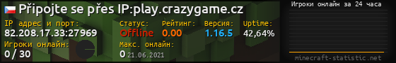 Юзербар 560x90 с графиком игроков онлайн для сервера 82.208.17.33:27969