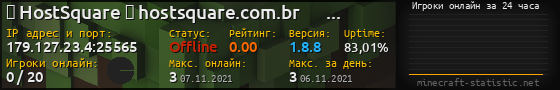 Юзербар 560x90 с графиком игроков онлайн для сервера 179.127.23.4:25565