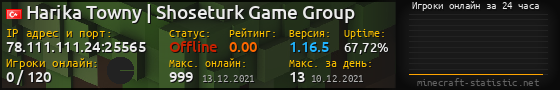 Юзербар 560x90 с графиком игроков онлайн для сервера 78.111.111.24:25565