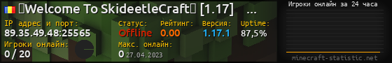 Юзербар 560x90 с графиком игроков онлайн для сервера 89.35.49.48:25565