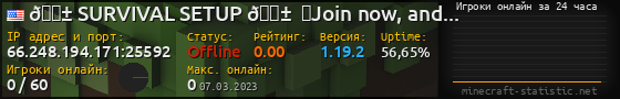 Юзербар 560x90 с графиком игроков онлайн для сервера 66.248.194.171:25592
