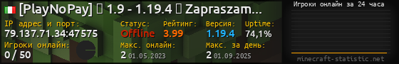 Юзербар 560x90 с графиком игроков онлайн для сервера 79.137.71.34:47575