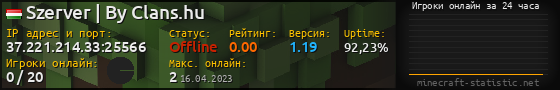 Юзербар 560x90 с графиком игроков онлайн для сервера 37.221.214.33:25566