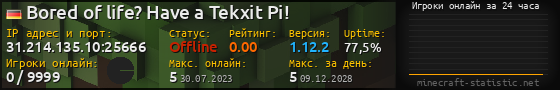 Юзербар 560x90 с графиком игроков онлайн для сервера 31.214.135.10:25666