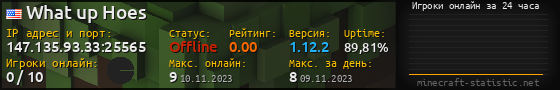 Юзербар 560x90 с графиком игроков онлайн для сервера 147.135.93.33:25565