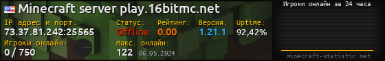 Юзербар 560x90 с графиком игроков онлайн для сервера 73.37.81.242:25565