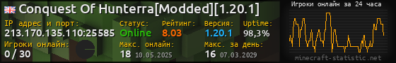 Юзербар 560x90 с графиком игроков онлайн для сервера 213.170.135.110:25585