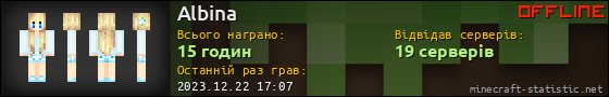 Юзербар 560x90 для Albina