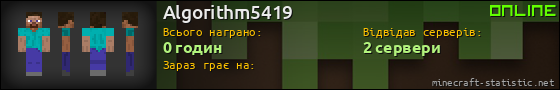 Юзербар 560x90 для Algorithm5419