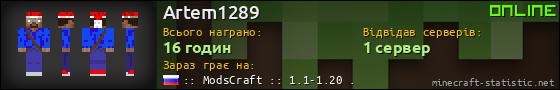 Юзербар 560x90 для Artem1289