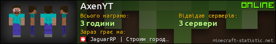 Юзербар 560x90 для AxenYT