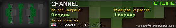 Юзербар 560x90 для CHANNEL