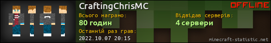 Юзербар 560x90 для CraftingChrisMC