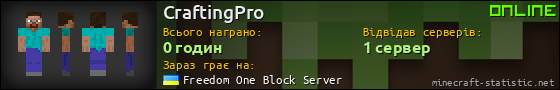 Юзербар 560x90 для CraftingPro