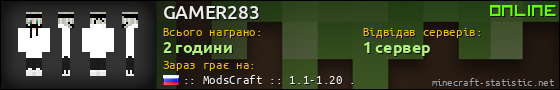 Юзербар 560x90 для GAMER283