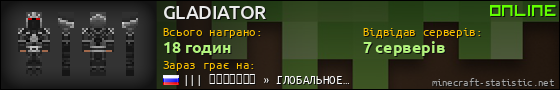 Юзербар 560x90 для GLADIATOR