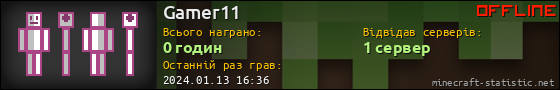 Юзербар 560x90 для Gamer11