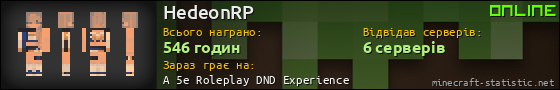 Юзербар 560x90 для HedeonRP