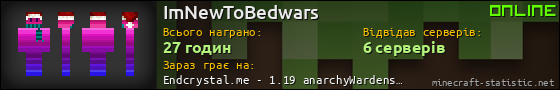 Юзербар 560x90 для ImNewToBedwars