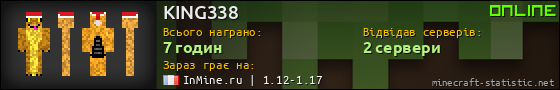 Юзербар 560x90 для KING338