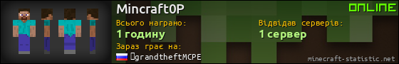 Юзербар 560x90 для Mincraft0P