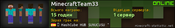 Юзербар 560x90 для MinecraftTeam33