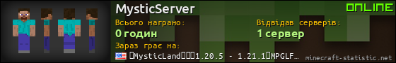 Юзербар 560x90 для MysticServer