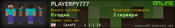 Юзербар 560x90 для PLAYERPY777