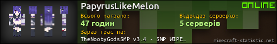 Юзербар 560x90 для PapyrusLikeMelon