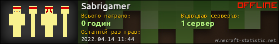 Юзербар 560x90 для Sabrigamer