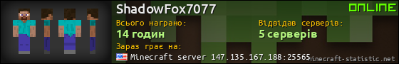 Юзербар 560x90 для ShadowFox7077