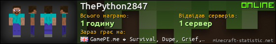 Юзербар 560x90 для ThePython2847