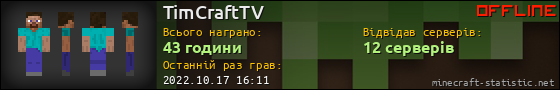 Юзербар 560x90 для TimCraftTV