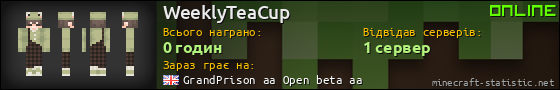 Юзербар 560x90 для WeeklyTeaCup