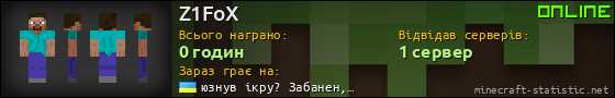 Юзербар 560x90 для Z1FoX