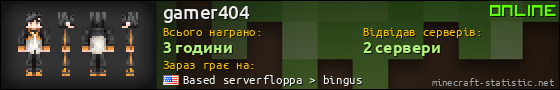 Юзербар 560x90 для gamer404