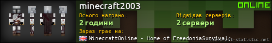 Юзербар 560x90 для minecraft2003