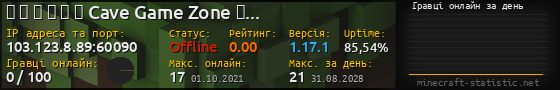 Юзербар 560x90 с графіком гравців онлайн для сервера 103.123.8.89:60090