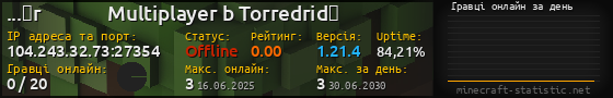 Юзербар 560x90 с графіком гравців онлайн для сервера 104.243.32.73:27354