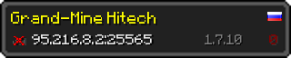 Userbar 320x64 in Minecraft-Stil für den Server 95.216.8.2:25565