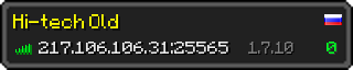 Userbar 320x64 in minecraft style for 217.106.106.31:25565