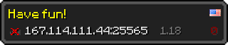 Userbar 320x64 in minecraft style for 167.114.111.44:25565