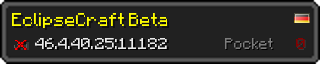 Userbar 320x64 in minecraft style for 46.4.40.25:11182