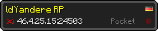 Userbar 320x64 in minecraft style for 46.4.25.15:24503