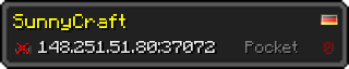 Userbar 320x64 in minecraft style for 148.251.51.80:37072