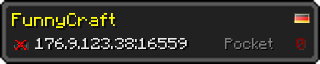 Userbar 320x64 in minecraft style for 176.9.123.38:16559