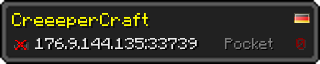 Userbar 320x64 in minecraft style for 176.9.144.135:33739