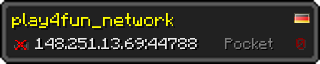 Userbar 320x64 in minecraft style for 148.251.13.69:44788