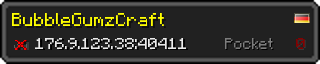 Userbar 320x64 in minecraft style for 176.9.123.38:40411