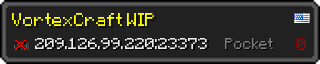 Userbar 320x64 in Minecraft-Stil für den Server 209.126.99.220:23373